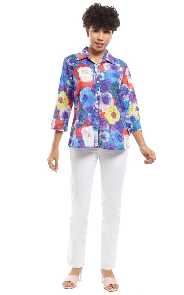 A woman wearing apparel created by Parsley & Sage