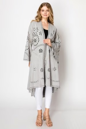 A woman wearing clothing from Origami Apparel