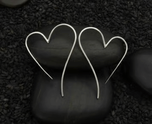 Sterling Heart earring
